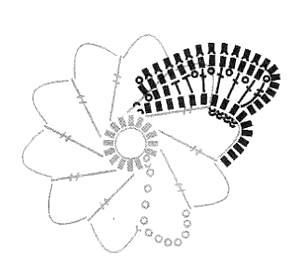 钩针编织花朵图案图解教程（100款漂亮手工针织花）(74)