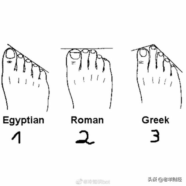 哪种脚型是罗马脚（人的脚型大致分为埃及脚）