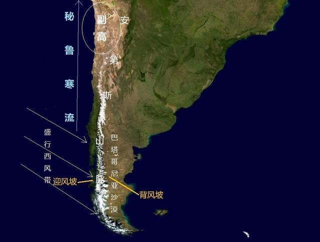 南美洲温带海洋性气候的原因（南美洲巴塔哥尼亚高原）(4)