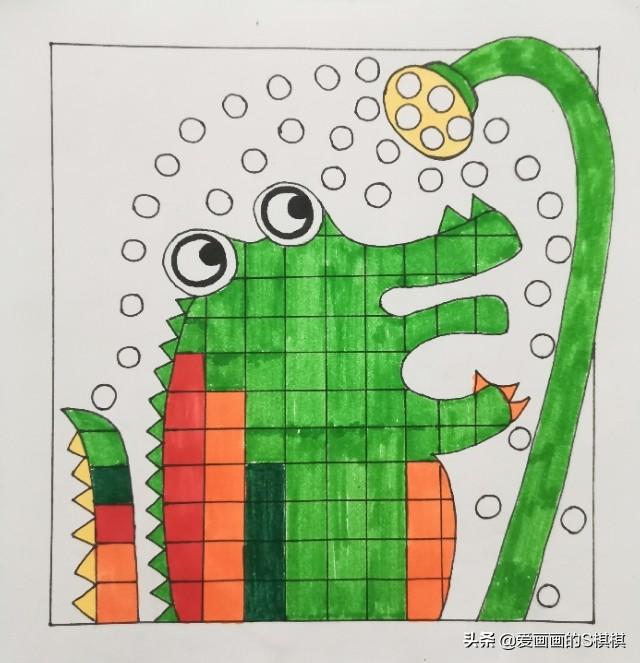 怎么画好看的小恐龙可爱简笔画（儿童简笔画爱干净的小恐龙少儿美术幼儿绘画）(4)