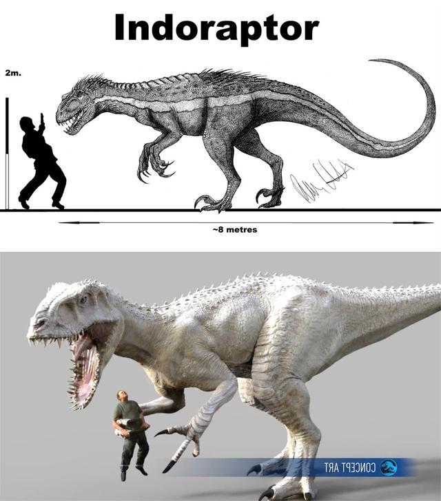 侏罗纪世界2中所有的恐龙（侏罗纪世界2曝混种恐龙概念图）(4)