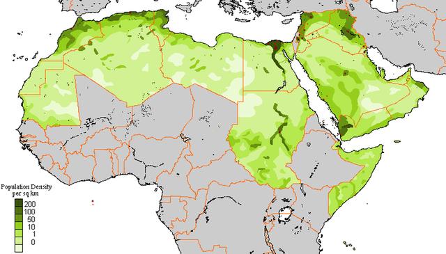 整个阿拉伯世界有多少人口（阿拉伯世界人口分布地图）(1)