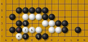黑先白棋的正确走法（白棋上下似乎都有眼位）(2)