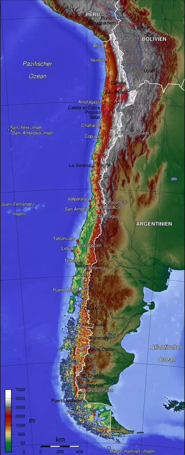 智利的地图形状（智利南北长4000公里）(6)
