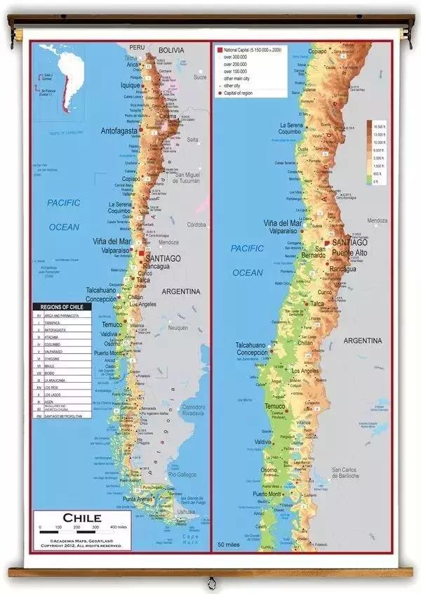 智利的地图形状（智利南北长4000公里）(10)