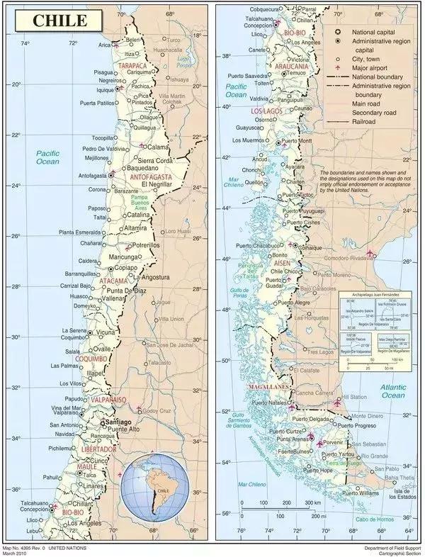 智利的地图形状（智利南北长4000公里）(11)