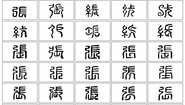 张姓的来历40个字（张姓的由来和汉字书法演变）(9)
