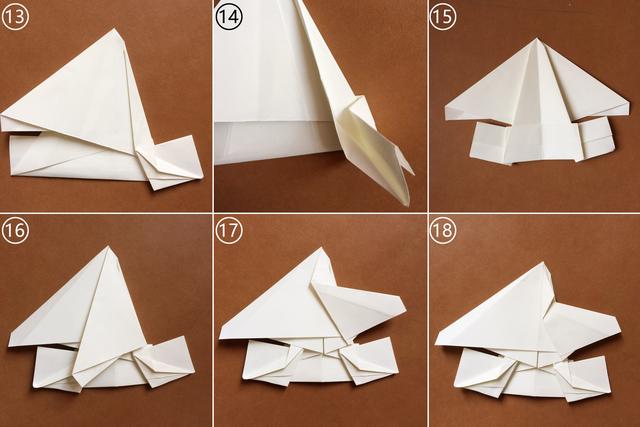 隐身战机折纸（美国A10雷电战机折纸）(3)