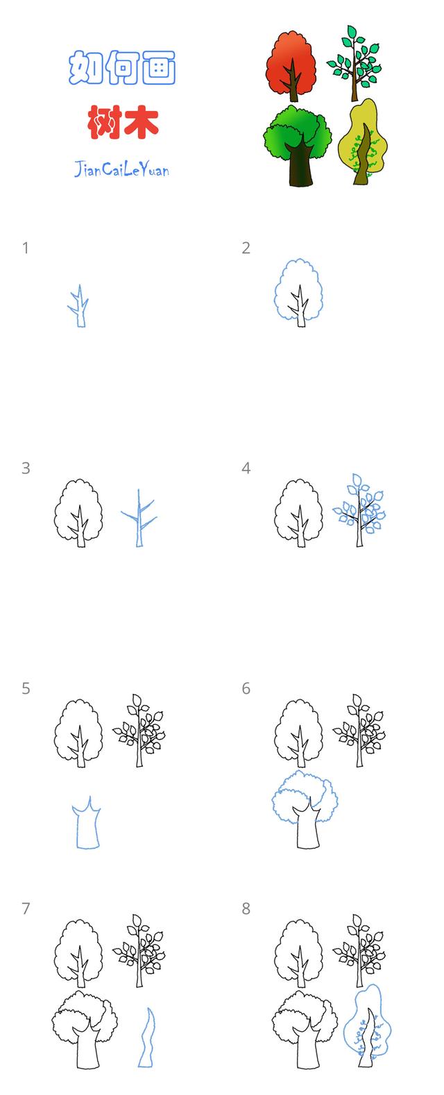 如何画树木简笔画（如何画树木简笔画）(11)