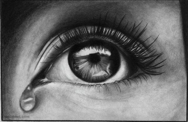 三步绘画又简单又真实的眼睛（50幅美丽逼真的眼睛绘画作品）(45)