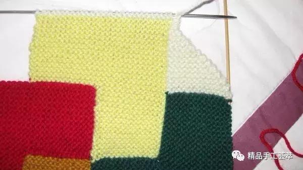 怎样用搓板针手工织斜纹毛毯（简单的搓板针织出一个超赞的小毛毯）(9)