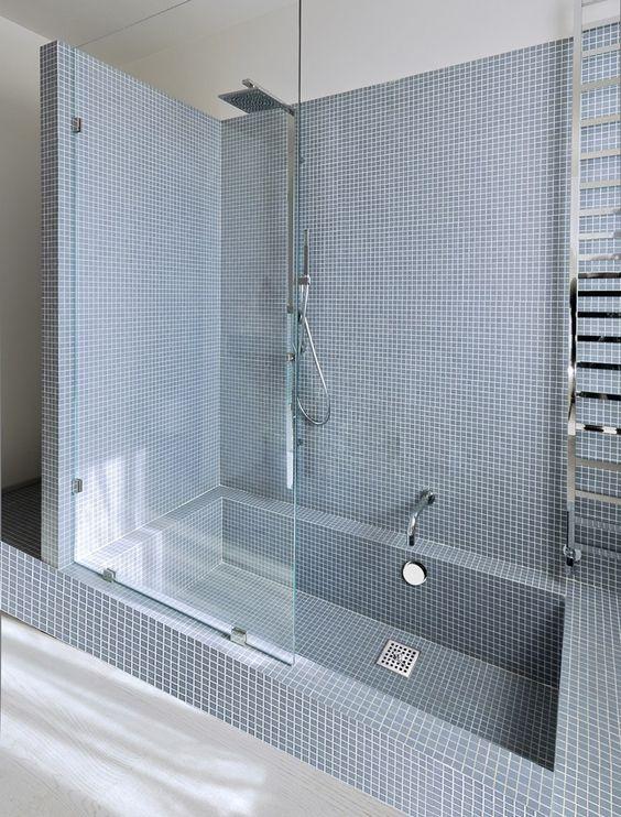 嵌入式浴缸加壁龛（地面挖个方正的凹槽也能泡澡）(6)
