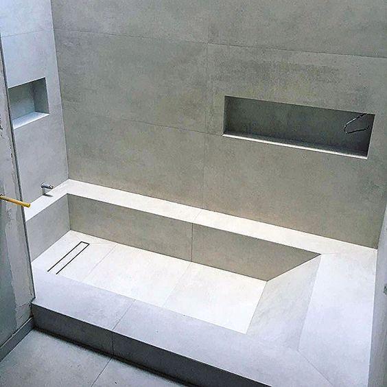 嵌入式浴缸加壁龛（地面挖个方正的凹槽也能泡澡）(7)