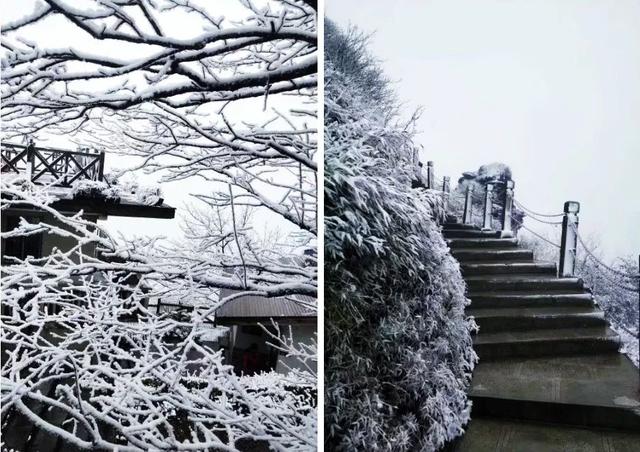 贵州梵净山的冬天雪景（初雪来临梵净山下雪了）(8)