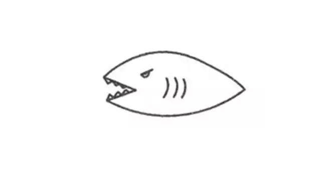 鲨鱼怎么画简笔画可爱又简单（简笔画儿童简笔画）(3)