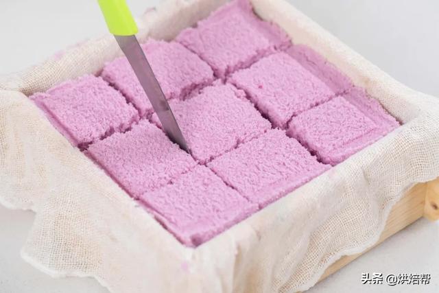 怎样做紫薯奶油糕（家里有牛奶就能做的甜品）(18)