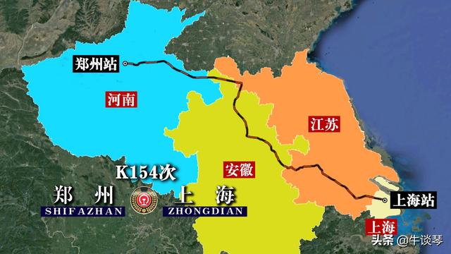 k1546次列车经过站点（K154次列车线路图郑州开往上海）(1)