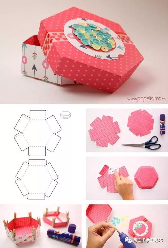 礼物盒怎么做可以弄成各种样子（各种礼品盒DIY图解）(6)
