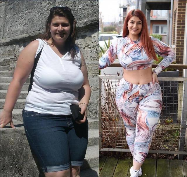 健身女神腰臀比例（230斤胖妞健身五年）(3)
