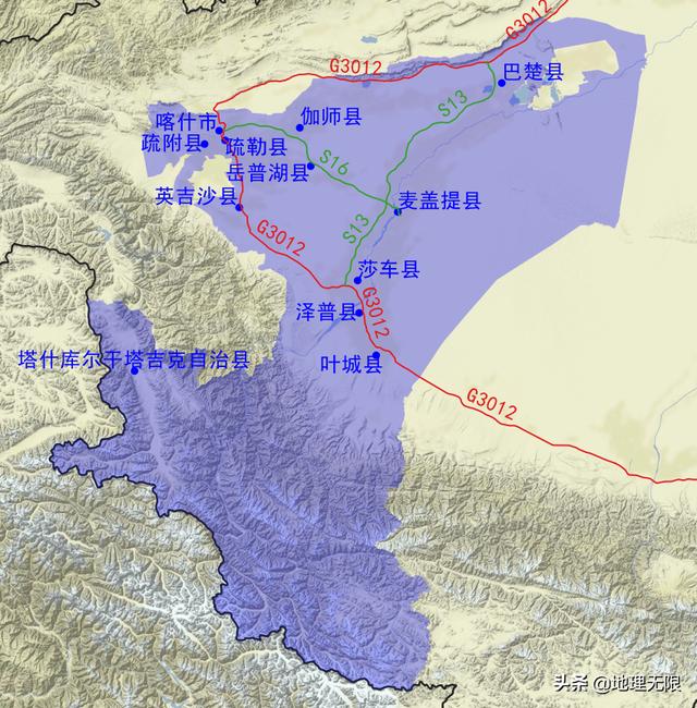 喀什地图最新（多维度高清地图认识喀什）(4)