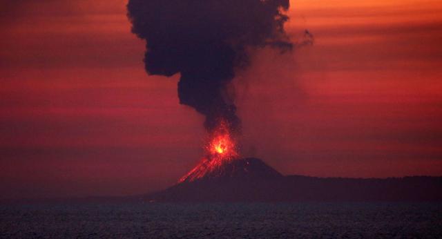印度火山最新状况（印尼火山下降228米）(2)