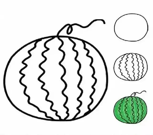 水果简笔画大全步骤图简单（16种水果简笔画大全）(5)