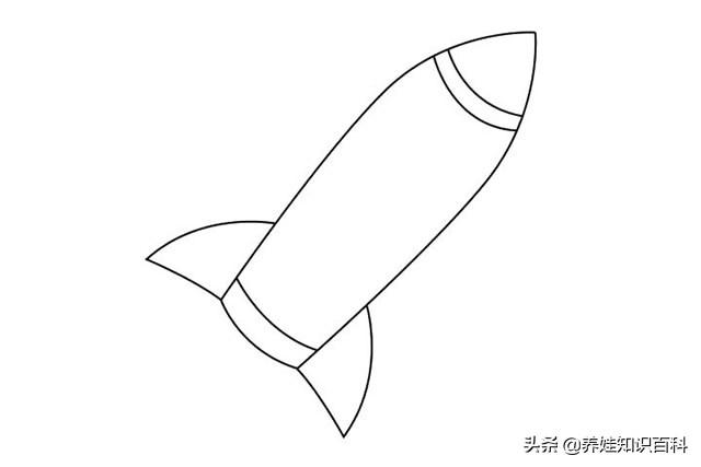 简笔火箭应该怎么画（简笔画火箭教程）(3)