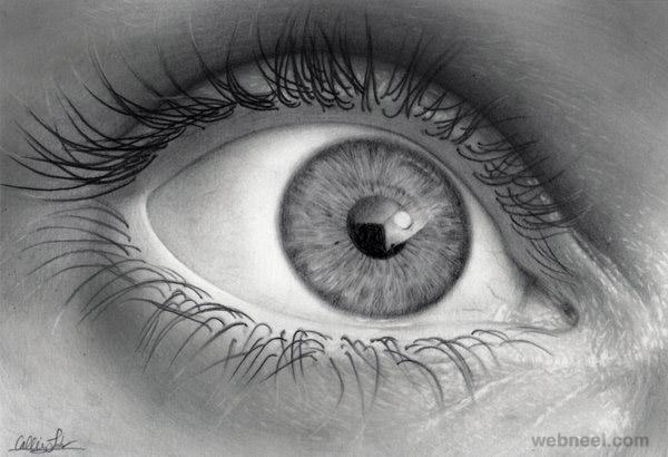 三步绘画又简单又真实的眼睛（50幅美丽逼真的眼睛绘画作品）(31)