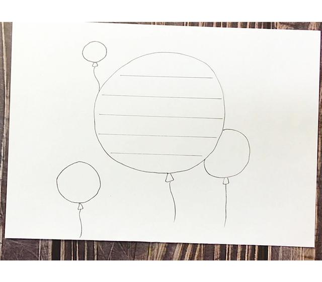 手抄报边框立体花形教程（气球边框画法教程）(3)