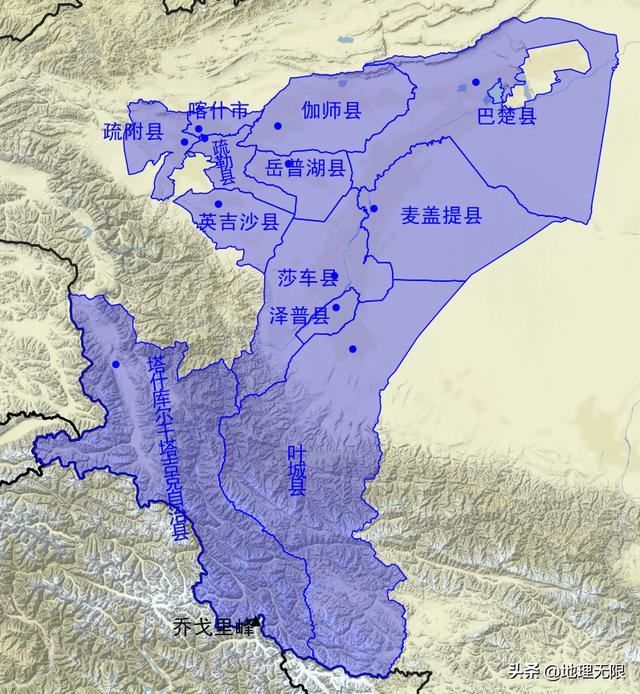 喀什地图最新（多维度高清地图认识喀什）(2)