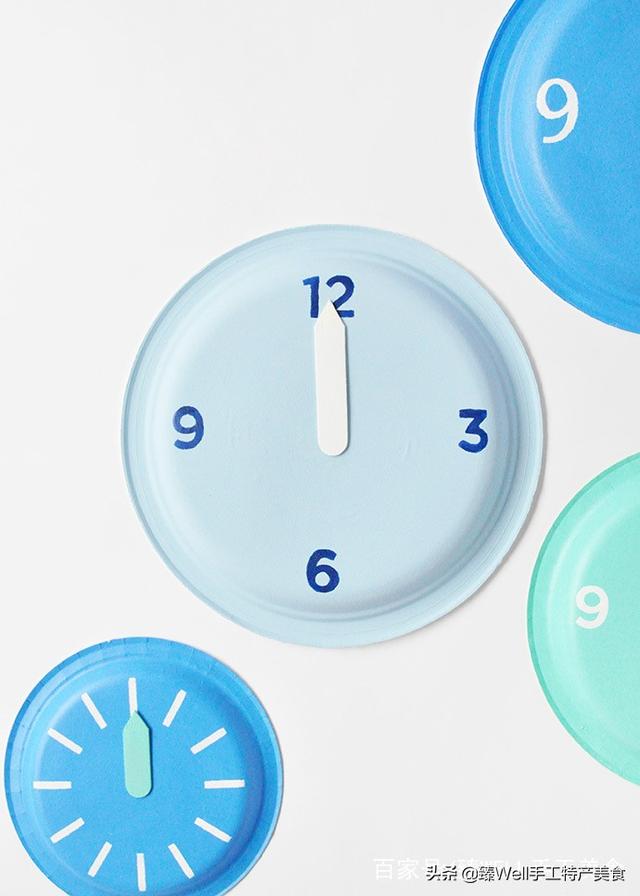 盘子钟表手工制作（教你手工打造美观又舒适的DIY新年装饰品纸盘时钟）(12)