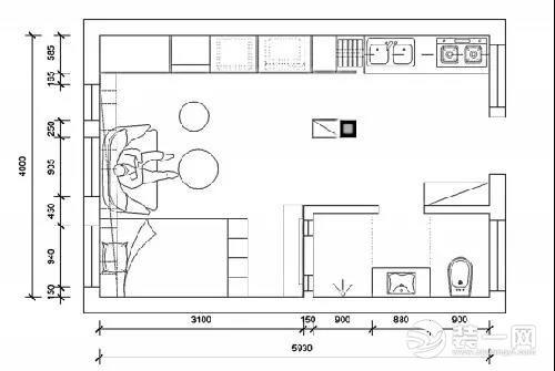 旧房装修案例小户型 25平米小户型一居室旧房改造装修(2)