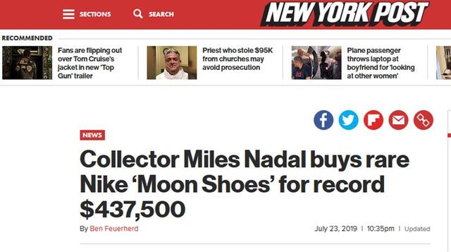 现在哪款球鞋最具收藏价值（一双球鞋在美被以近44万美元拍出）