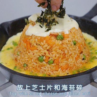 西式芝士蛋炒饭教程（汉拿山芝士炒饭在家做）(18)