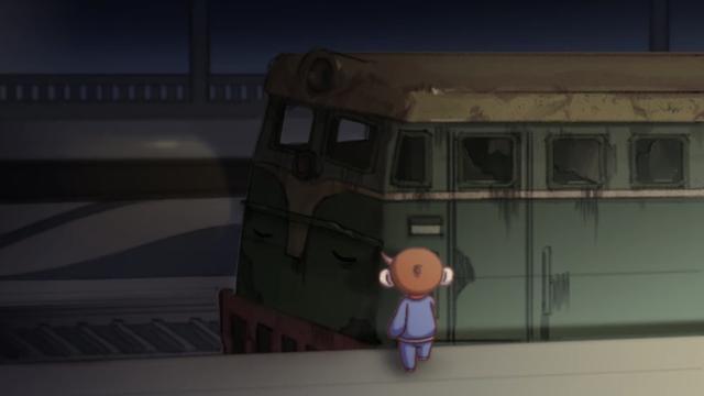 火车动画片路人视角（老火车与小男孩）(7)