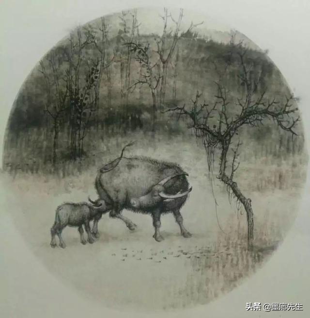 哪位画家画的牛最有牛气（精选名家画牛228幅供大家收藏欣赏）(198)