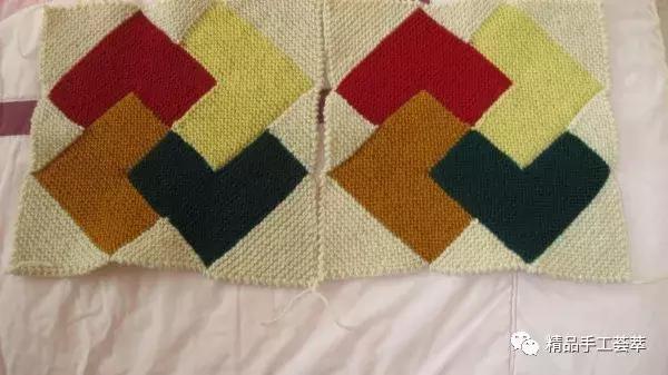 怎样用搓板针手工织斜纹毛毯（简单的搓板针织出一个超赞的小毛毯）(11)