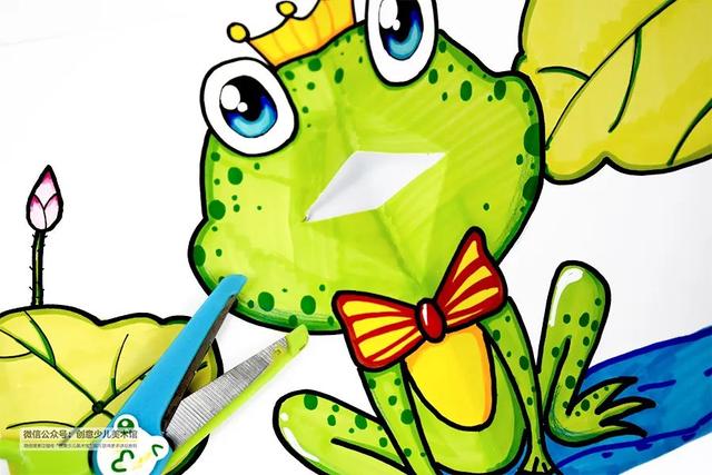 小青蛙吃害虫的图画怎么画（趣味创意画--小青蛙）(6)
