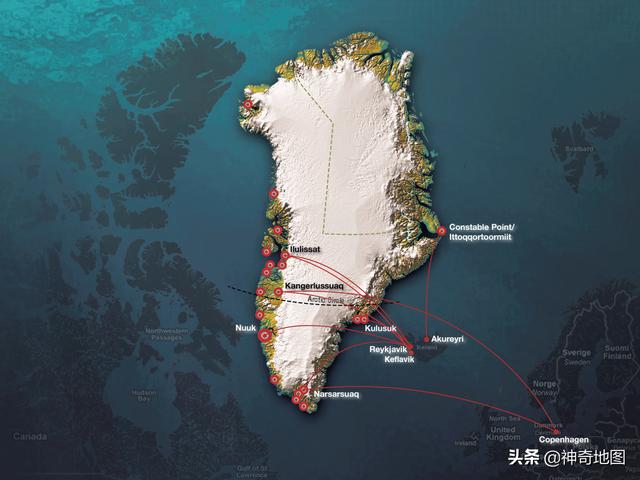 格陵兰岛最新地图（乱谈岛屿71格陵兰）(4)