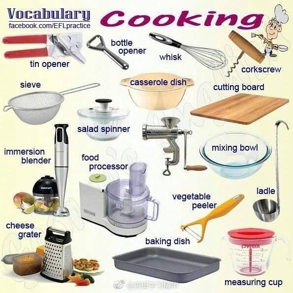 营养与烹饪的英语单词（烹饪工具蔬菜食品类英文词汇）(图2)