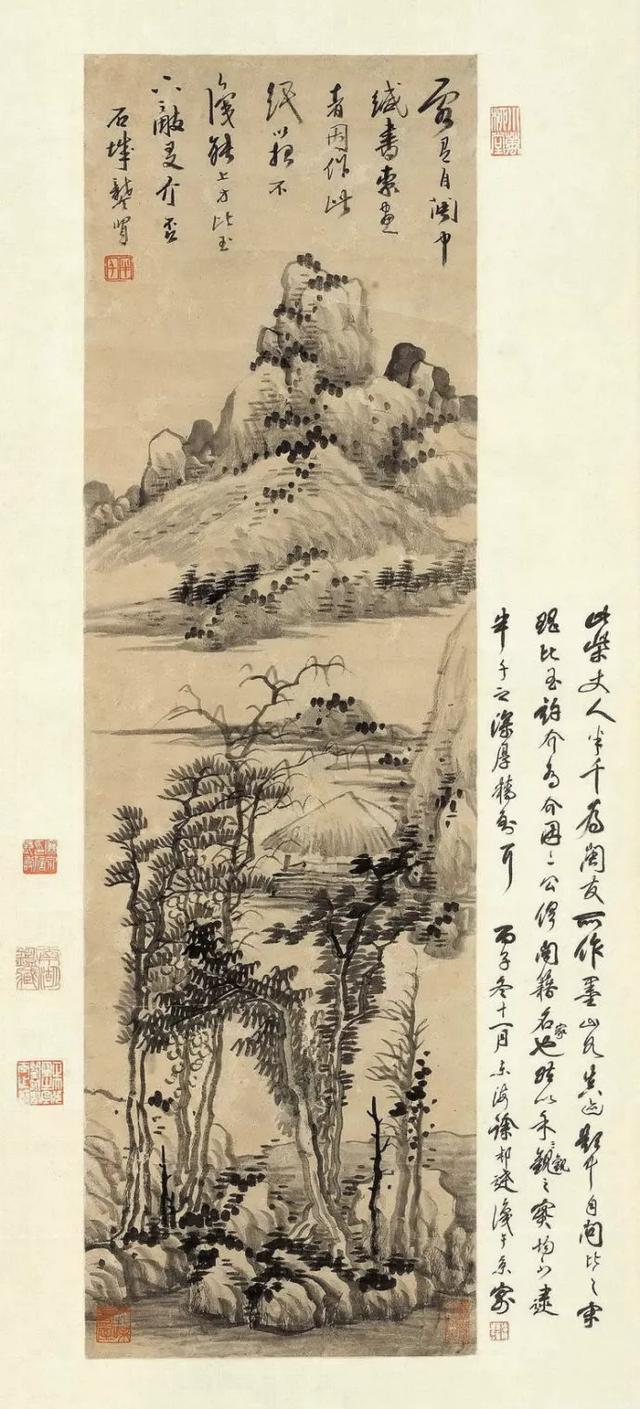 古代龚贤山水画临摹范本（千难万苦成就了他的傲世丹青）(56)