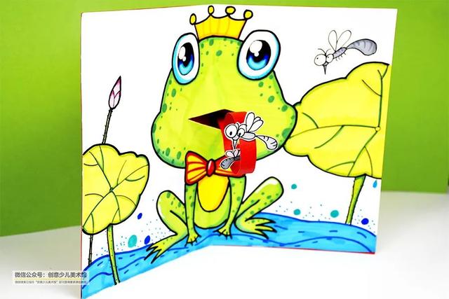 小青蛙吃害虫的图画怎么画（趣味创意画--小青蛙）(9)