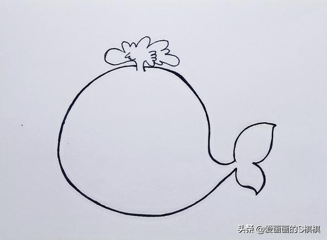 海豚怎么画简笔画儿童小（幼儿简笔画可爱的海豚宝宝让孩子按步骤画吧）(2)