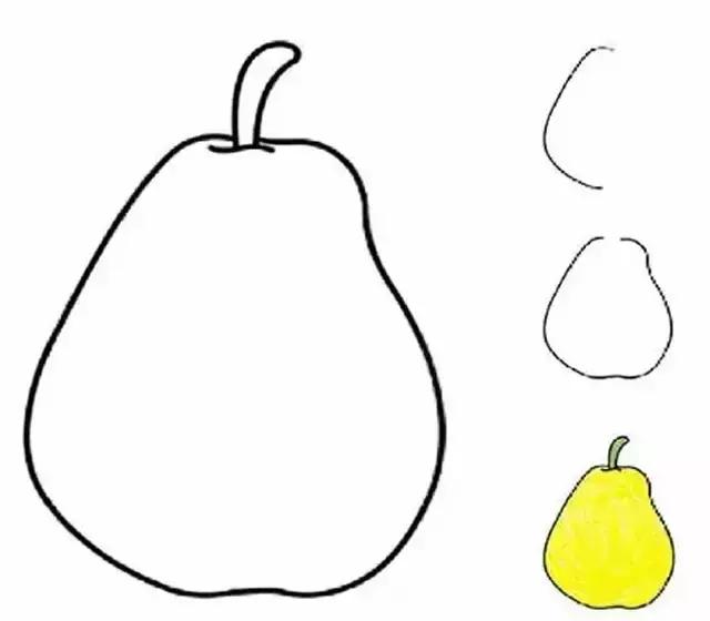 水果简笔画大全步骤图简单（16种水果简笔画大全）(51)