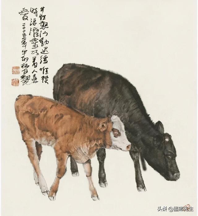 哪位画家画的牛最有牛气（精选名家画牛228幅供大家收藏欣赏）(2)