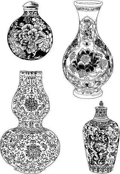花瓶的花纹画法（难得一见的花瓶艺术纹样）(8)