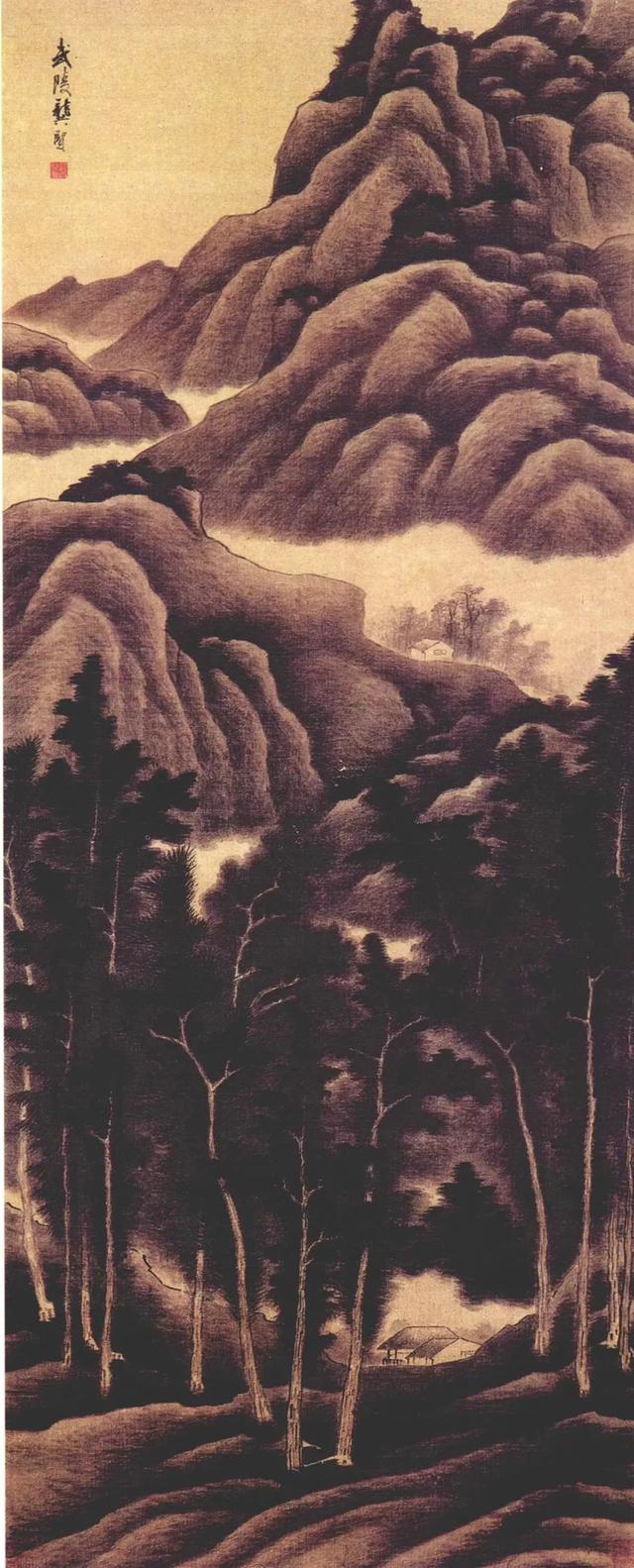 古代龚贤山水画临摹范本（千难万苦成就了他的傲世丹青）(72)