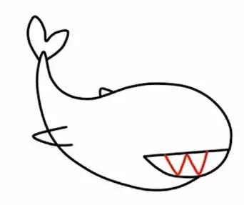 鲨鱼怎么画简笔画可爱又简单（简笔画儿童简笔画）(10)