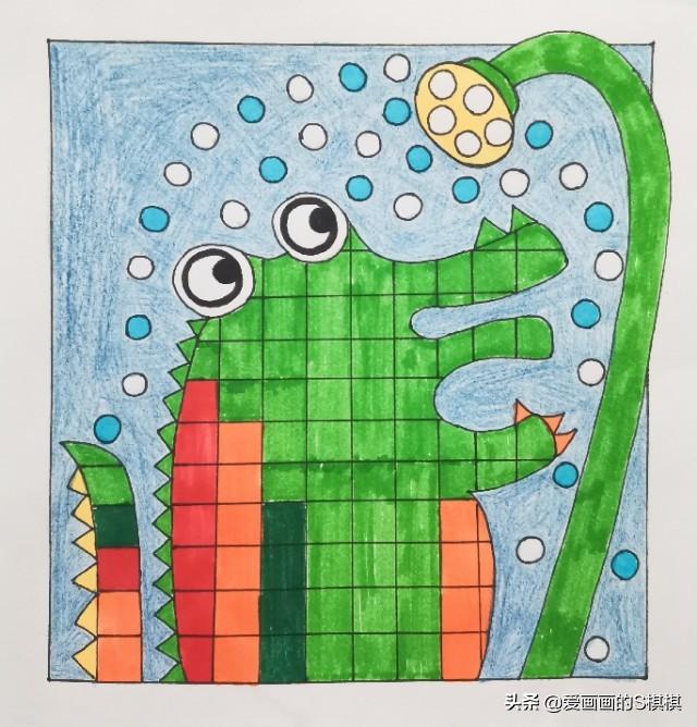 怎么画好看的小恐龙可爱简笔画（儿童简笔画爱干净的小恐龙少儿美术幼儿绘画）(5)