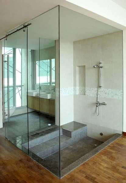 嵌入式浴缸加壁龛（地面挖个方正的凹槽也能泡澡）(8)